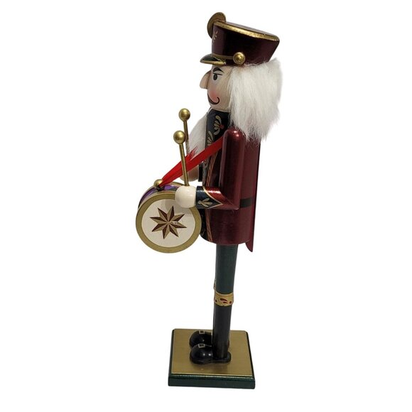 Wooden Drummer Nutcracker Soldier Figurine 18" Hand-Painted Christmas Decor Gold - Picture 6 of 10